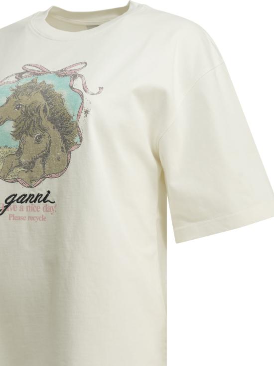 26FW 가니 반팔 티셔츠 A1050222135 WHITE - GANNI