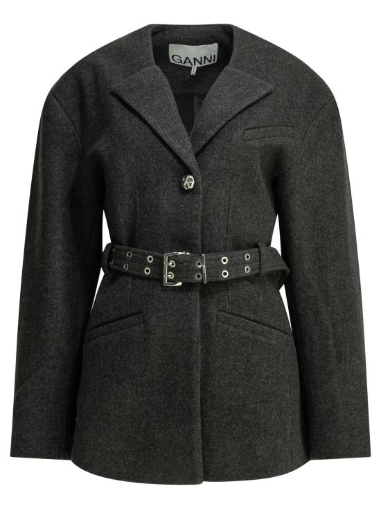 26FW 가니 수트 자켓 A1130013252 BLACK