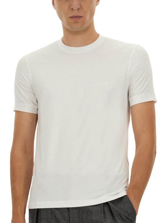 26FW 조르지오 아르마니 반팔 티셔츠 3GST52SJP4Z U090 WHITE - GIORGIO ARMANI