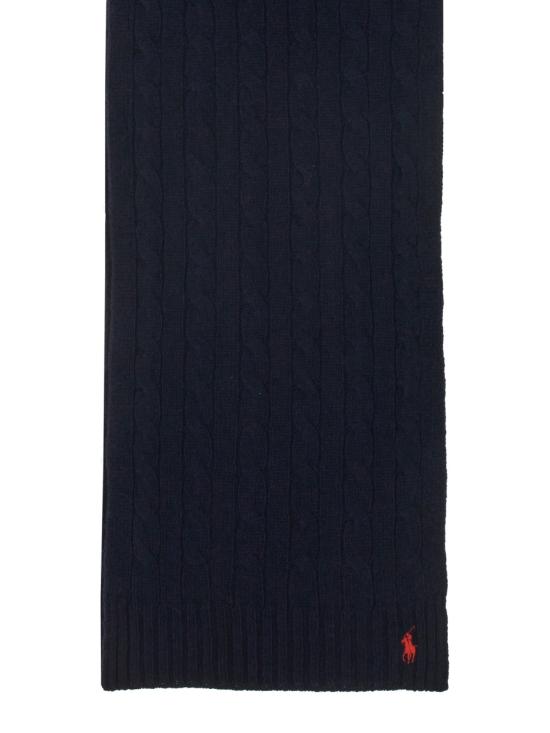  폴로 랄프로렌 포니 로고 자수 케이블 니트 스카프 455956296 009HUNTERNAVY BLUE