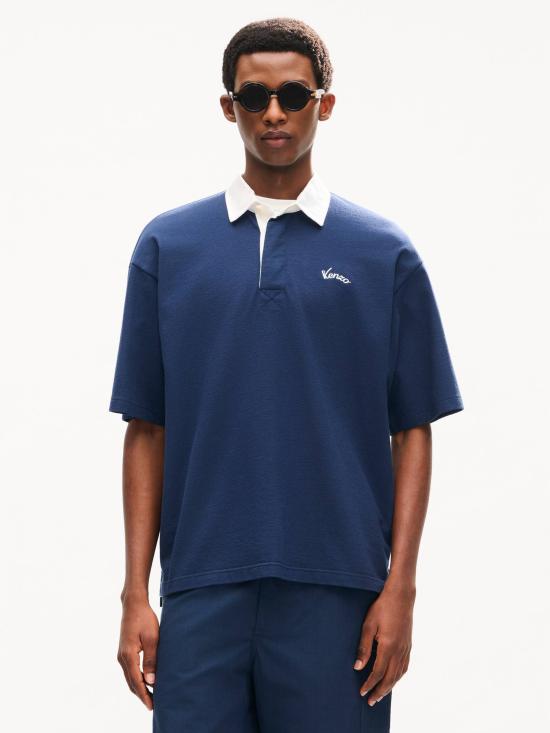 26FW 겐조 폴로 티셔츠 FG65PO3534SU79 BLU - KENZO