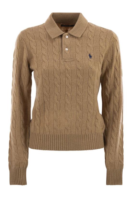 26FW 폴로 랄프로렌 케이블 폴로 니트 211972132002 BEIGE