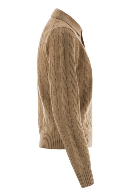 26FW 폴로 랄프로렌 케이블 폴로 니트 211972132002 BEIGE - POLO RALPH LAUREN