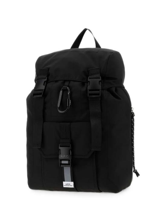 26FW 아페쎄 로고 프린트 버클 플랩 백팩 로고 프린트 버클 플랩 백팩 PAAGEH62631LZZ NERO - A.P.C.