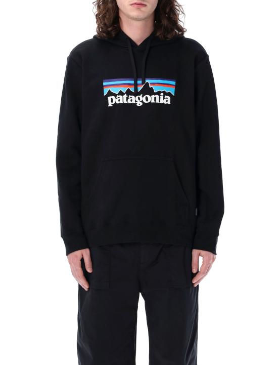 26FW 파타고니아 P-6 로고 업라이절 후드 티셔츠 39622 BLK BLACK