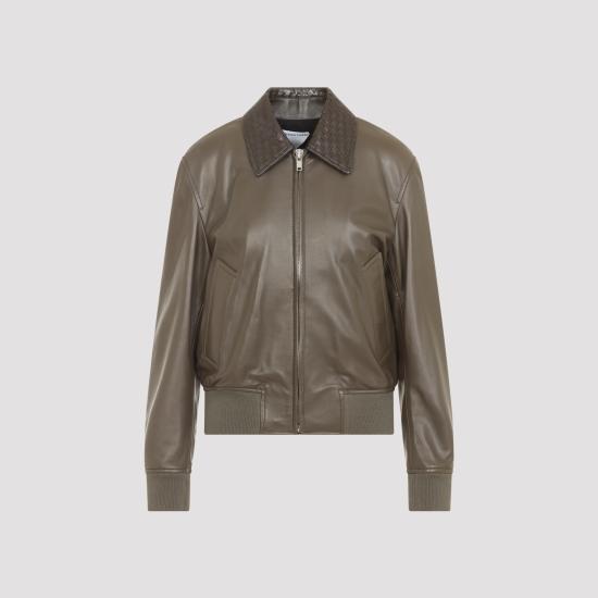 26FW 보테가베네타 가죽 자켓 874736V61D03476 brown - BOTTEGA VENETA