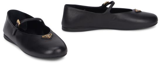  프라다 나파 레더 발레리나 나파 레더 발레리나 1F793NFA005038F0002 black - PRADA