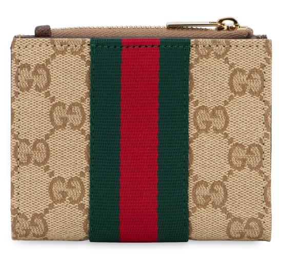 26FW 구찌 웹 스몰 사이즈 지갑 웹 스몰 사이즈 지갑 876045FAF8R8547 Beige - GUCCI