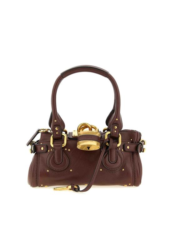 26FW 끌로에 스몰 그레인드 레더 패딩턴 백 CH26SS805P7527M BROWN
