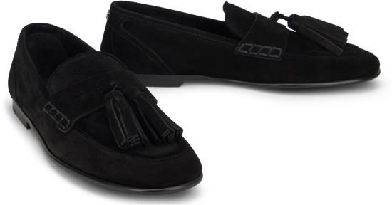 26SS 돌체앤가바나 스플릿 카프스킨 슬리퍼 A50734AT44180999 black - DOLCE & GABBANA