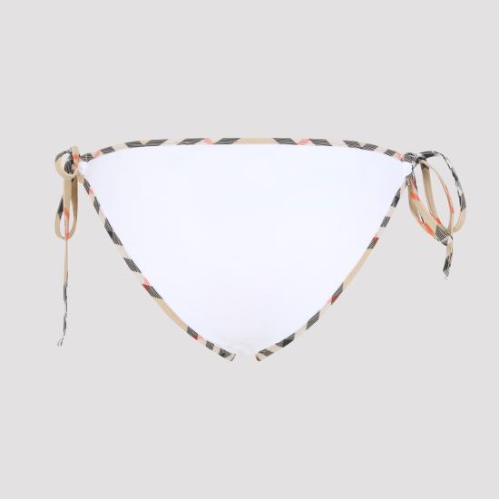 26SS 버버리 체크 트림 비키니 브리프 8118811 A1464 WHITE - BURBERRY
