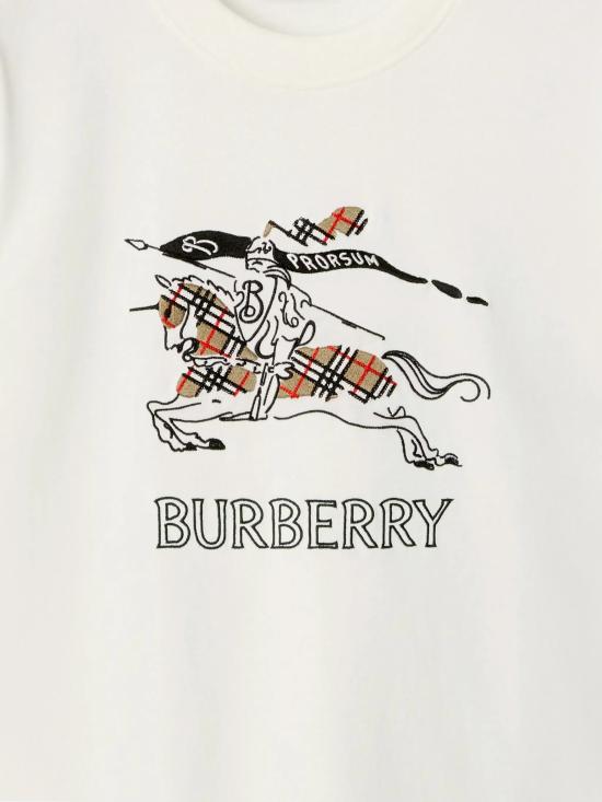 26FW 버버리 EKD 스케치 코튼 티셔츠 8121038 B8764 WHITE - BURBERRY