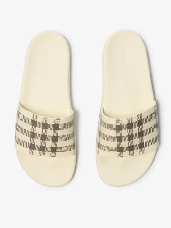 26FW 버버리 체크 슬라이드 8119283 B2529 NUDE NEUTRALS - BURBERRY