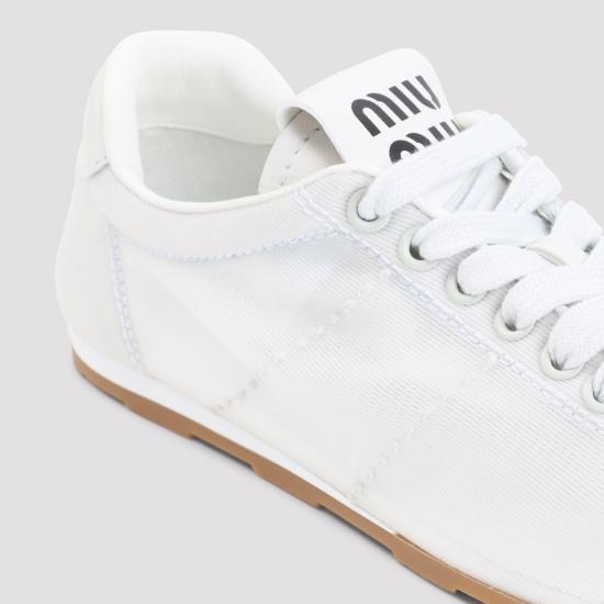 26FW 미우미우 레이스업 메쉬 스니커즈 5E709EF005099 F0009 WHITE - MIU MIU