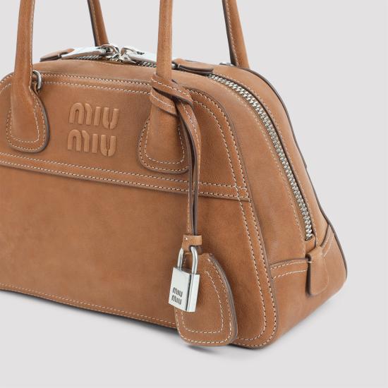 26FW 미우미우 토트백 5BB200VOOO2BBL F098L BROWN - MIU MIU