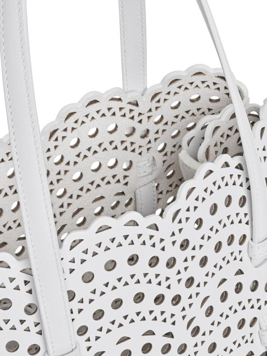 26FW 알라이아 비엔 웨이브 럭스 카프스킨 미나 25 백 AA1S06725I251 020 WHITE - ALAIA