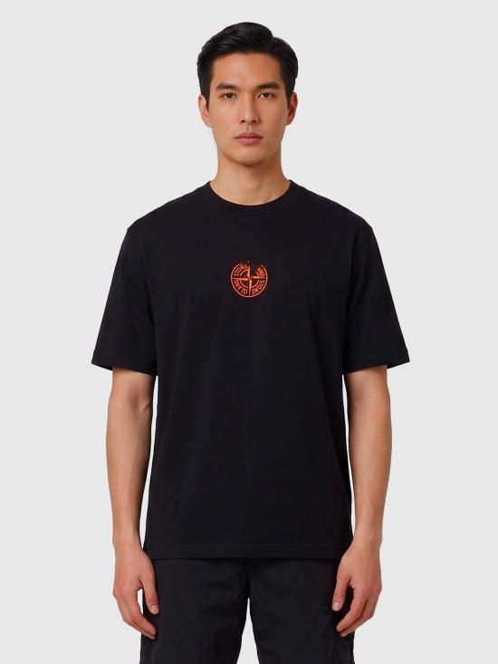 26FW 스톤 아일랜드 그래픽 프린트 오가닉 코튼 반팔 티셔츠 L2S152100001S0533 V0029 BLACK