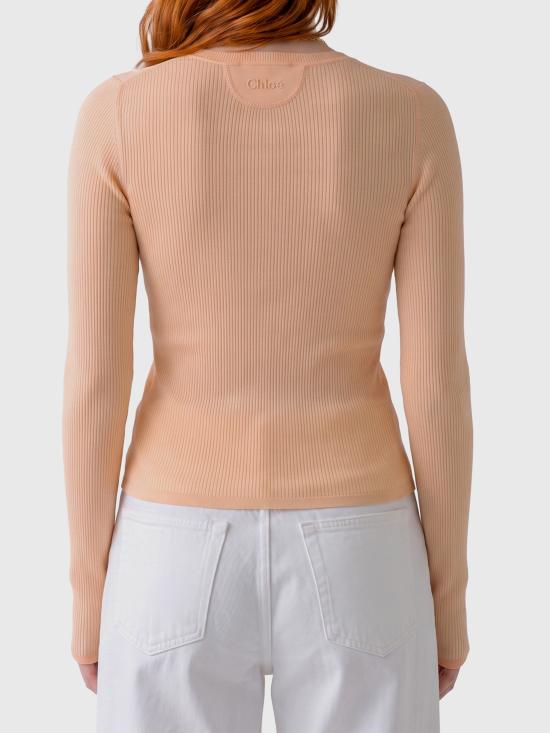 26FW 끌로에 긴팔 티셔츠 CH26AMP19560 81G ORANGE - CHLOE