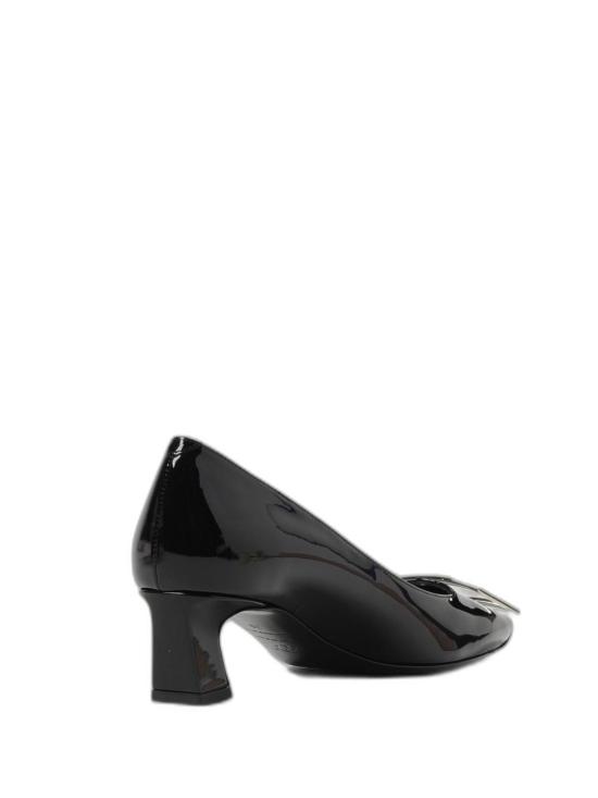 26FW 로저비비에 트럼펫 메탈 버클 펌프스 RVW44815280D1P B999 BLACK - ROGER VIVIER