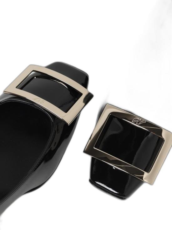 26FW 로저비비에 트럼펫 메탈 버클 펌프스 RVW44815280D1P B999 BLACK - ROGER VIVIER