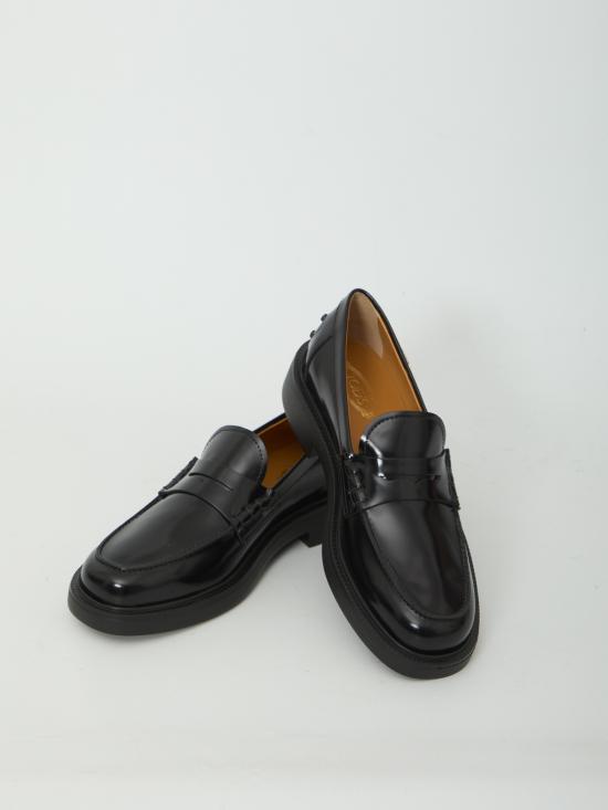 26FW 토즈 레더 로퍼 XXW20L0IP70SHA B999 BLACK - TODS
