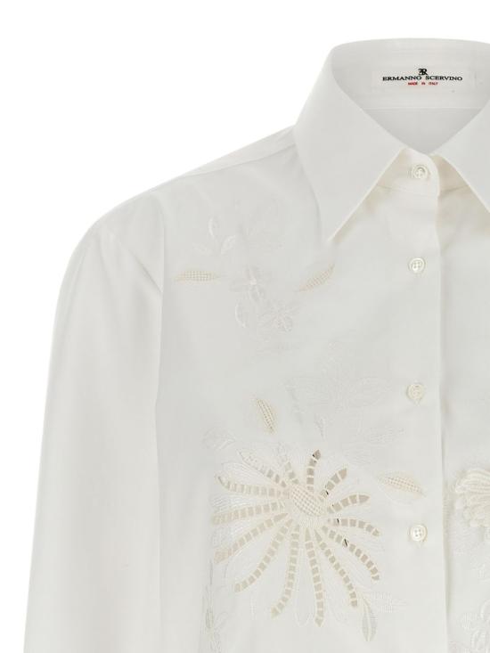 26SS 에르마노 설비노 셔츠 D482K362RWGF10602 SNOW WHITE - ERMANNO SCERVINO