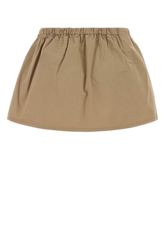 26FW 미우미우 숏 스커트 MG2754SOOO19LW F0065 BEIGE O TAN - MIU MIU