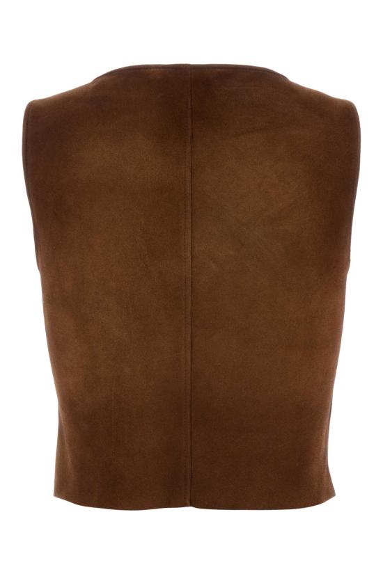 26FW 미우미우 민소매 티셔츠 MPT333SOOO19QL F0046 BROWN - MIU MIU