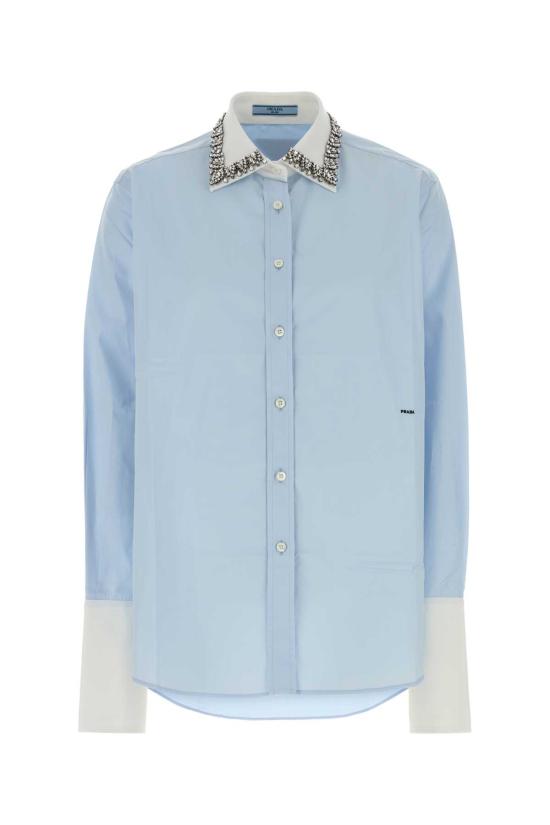 26FW 프라다 셔츠 P465JRSOOO1XV2 F0M10 LIGHT BLUE