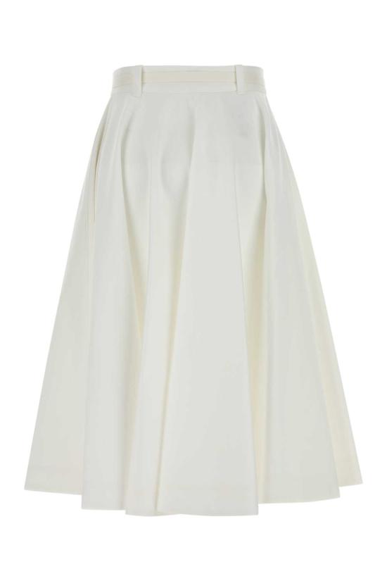 26FW 프라다 미디 스커트 P10B2HSOOO10YP F0009 WHITE - PRADA