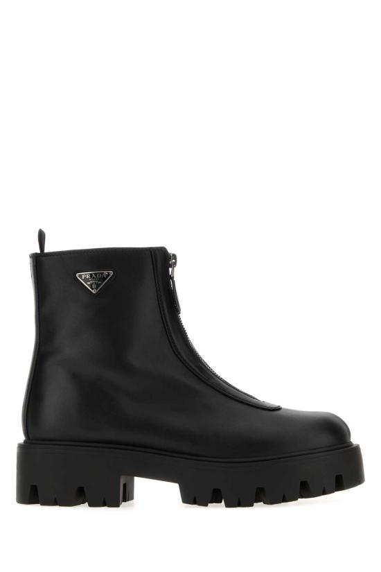 26FW 프라다 레더 지퍼 부티 1T328OF050UZE F0002 BLACK