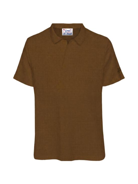 26SS 세인트바쓰 폴로 티셔츠 FRASER00141L19CAMEL Brown - MC2 SAINT BARTH