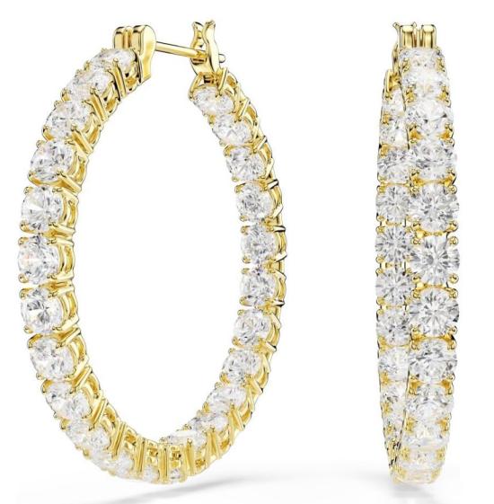 26SS 스와로브스키 이어링 5750620WHITEGOS Gold