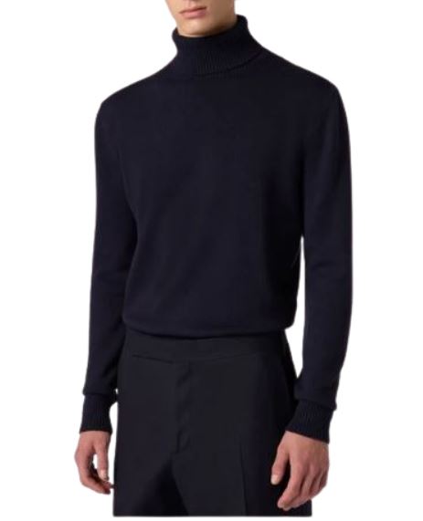 25FW 라르디니 터틀넥 AALMML420AA65010850 Navy blue - LARDINI