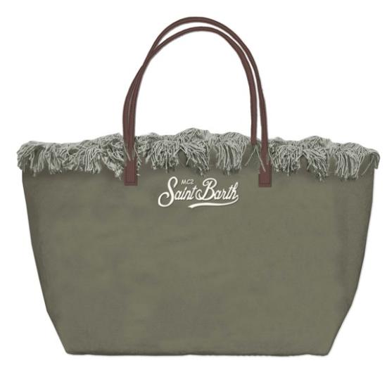 26SS 세인트바쓰 토트백 CITYBAGMIDFRINGE00587L52EMB Olive green - MC2 SAINT BARTH