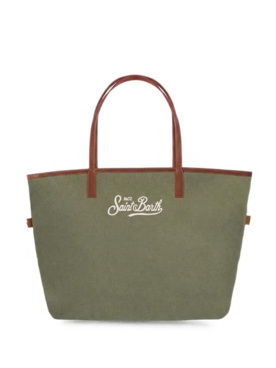 26SS 세인트바쓰 토트백 CITYBAGMIDNYLON00219L5218EMB Olive green - MC2 SAINT BARTH