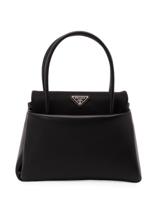 26FW 프라다 패시지 리나일론 플랩 스몰 레더 백 1BA5012G52VOPOF0002 Black