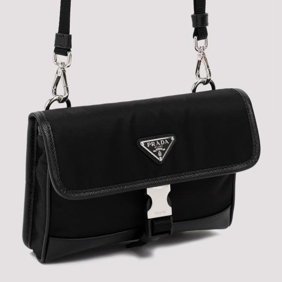 26FW 프라다 삼각로고 리나일론 폰 홀더 크로스백 2ZH1082DMHF0002 Black - PRADA