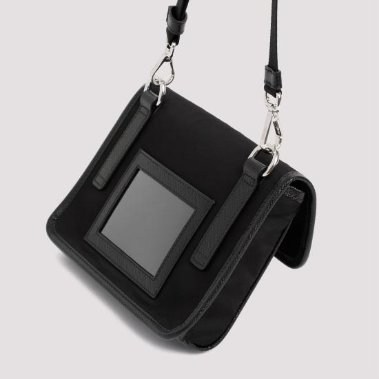 26FW 프라다 삼각로고 리나일론 폰 홀더 크로스백 2ZH1082DMHF0002 Black - PRADA
