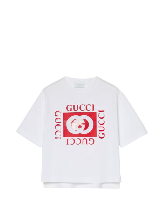 26SS [키즈] 구찌 티셔츠 855551XJHO79055 WHITE RED