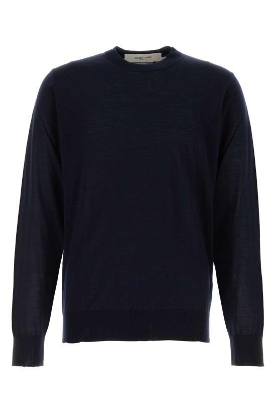 26FW 골든구스 라운드넥 스웨터 GMP00947P00066550501 Navy blue