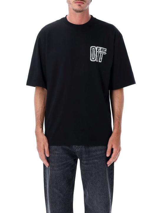 26FW 오프화이트 반팔 티셔츠 OMAA120F26JER00Y 001 BLACK