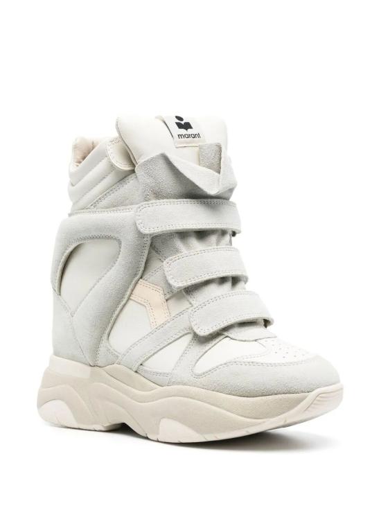 26FW 이자벨마랑 발스키 하이탑 스웨이드 웨지 스니커즈 BK0009FAA1E17S 20WH WHITE - ISABEL MARANT