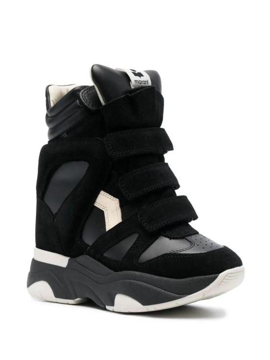26FW 이자벨마랑 발스키 하이탑 스웨이드 웨지 스니커즈 BK0009FAA1E17S 01BK BLACK - ISABEL MARANT