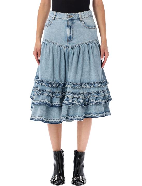 26FW 가니 데님 스커트 A109023012188 565 LIGHT BLUE