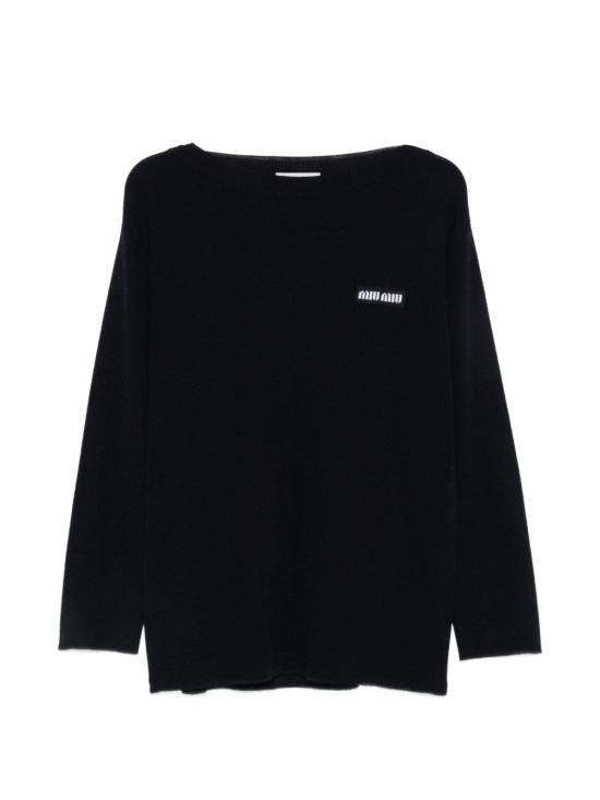 26FW 미우미우 스웨터 MML06W1903SOOOF0008 BLEU