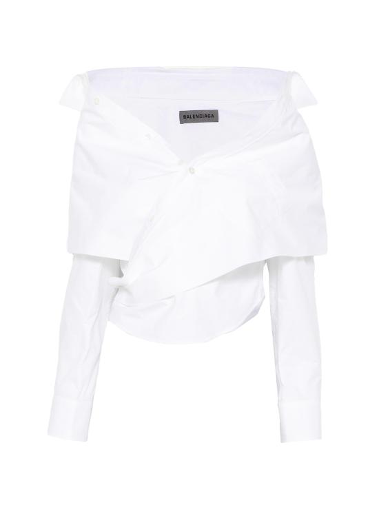 26FW 발렌시아가 셔츠 872123TRM289000 WHITE