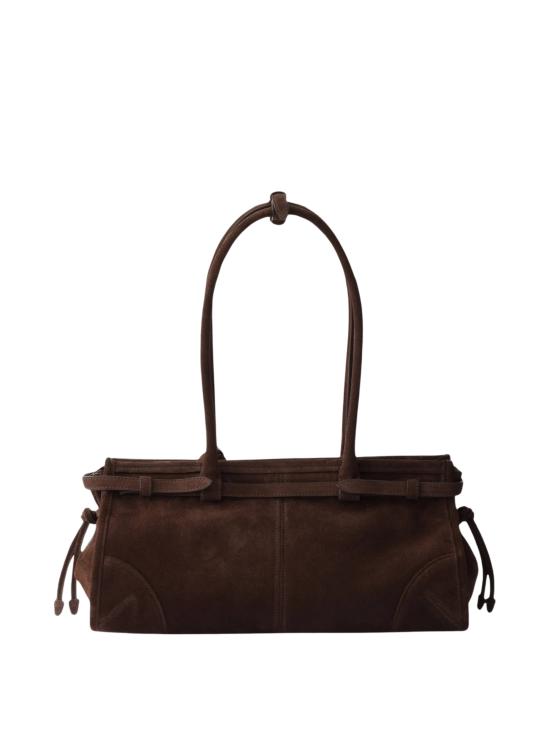 26FW 프라다 보니 미디움 스웨이드 핸드백 1BA4262C4S F0003 BROWN - PRADA