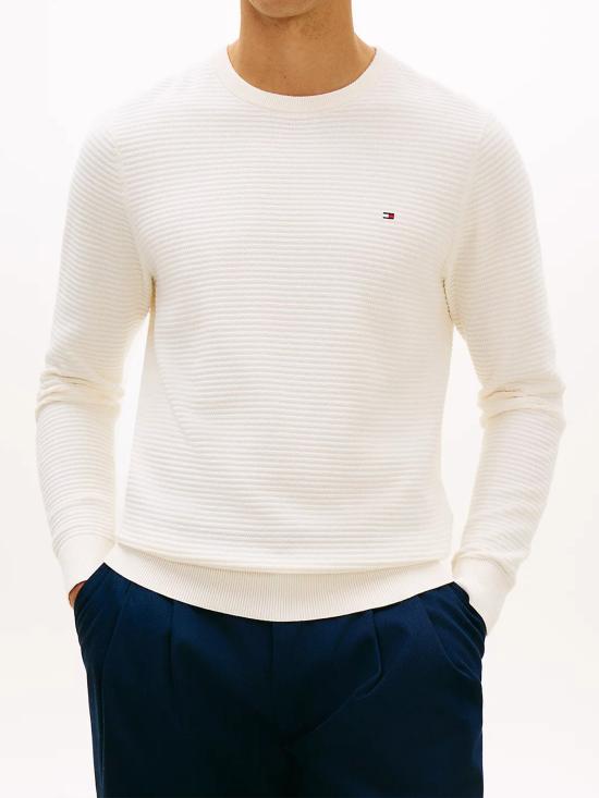 26SS 타미힐피거 스웨터 MW0MW41643 Z00 WHITE - TOMMY HILFIGER