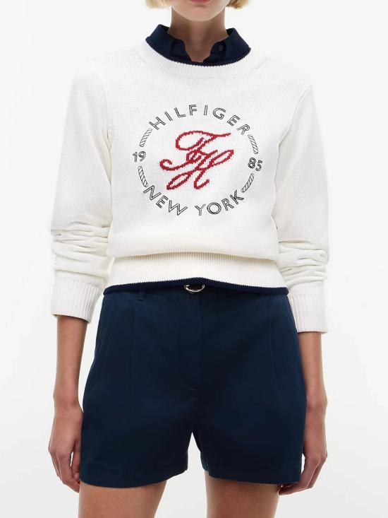 26FW 타미힐피거 스웨터 WW0WW51007 Z00 WHITE - TOMMY HILFIGER